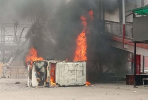 Aligarh police station set ablaze